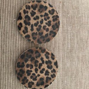 Leopard car coasters